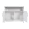 Flash Furniture Mayfield 40in. Buffet and Sideboard w/Dbl Door Storage Cabinet and Open Storage Shelf, Wht w/Walnut NAN-F-HY-B23108-WHWAL-GG - alternate 3